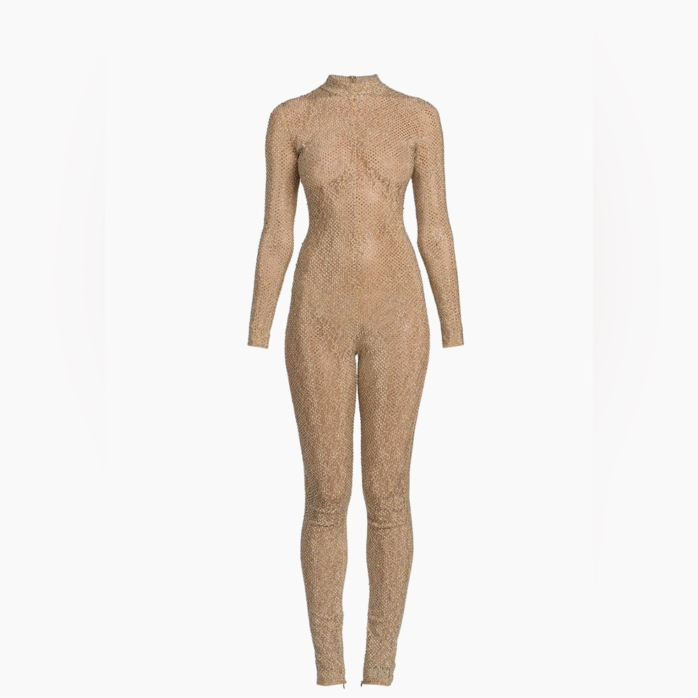 Sparkling Tan Full-Body Jumpsuit